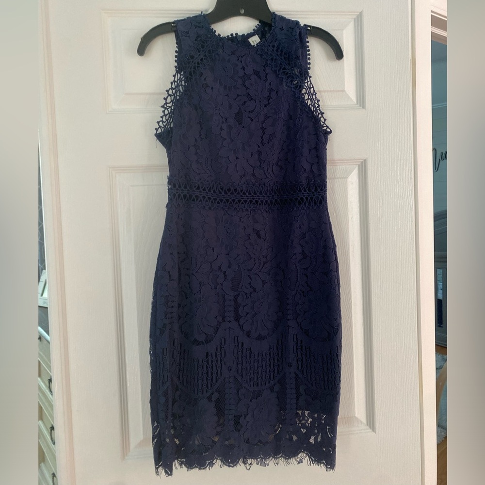 Lace wedding guest dress